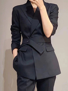 <span class=keywords><strong>Cintura</strong></span> Elegante Retrò di Alta Qualità Prodotta <span class=keywords><strong>in</strong></span> Fabbrica, Nera, per Abiti da Lavoro Formali da Donna - Product Image 2