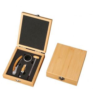 Ouvre-bouteille à vin en acier inoxydable avec couteau de hipster pour boîtes cadeaux en bois ou en cuir, construction métallique durable - Product Image 1
