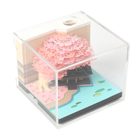 Drop Shipping Produits chauds 2026 Bloc-notes 3D Art Papercraft Papier découpé au laser Calendriers Treehouse Forme Bloc-notes magique pour cadeau