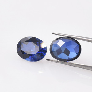 Gemas de Joyería Premium 5A, Zafiro Azul Sintético Redondo Brillante de 4mm, 5mm a 12mm, Piedra Preciosa Suelta - Product Image 4