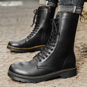 Botas Largas de Invierno de Alta Gama Personalizadas, Talla Grande, de Cuero, Cálidas, de Algodón, Cómodas e Impermeables, Zapatos Universales para Adultos - Product Image 2