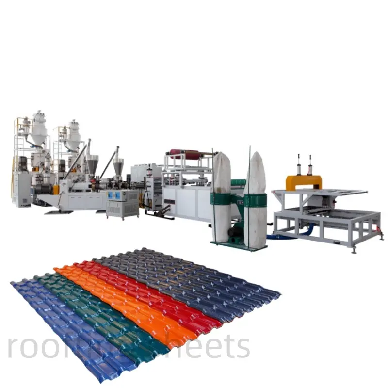 Full automatic plastic roof sheets extruder production line making machine