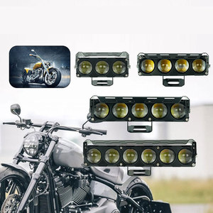 Feux de brouillard à <span class=keywords><strong>LED</strong></span> pour moto, double couleur, pour voitures, camions, SUV, mini phare, phare de conduite, accessoires de moto, 12-80V - Product Image 4