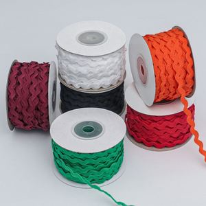 Ruban en polypropylène gaufré double face populaire et durable de 5 mm pour la couture et la finition des boîtes cadeaux de Noël, 25 m/rouleau, tendance - Product Image 1