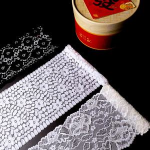 07634 الأبيض الدانتيل دنة 17 سنتيمتر زهرة شبكة الدانتيل دنة النايلون البوليستر الدانتيل قماش للملابس - Product Image 6