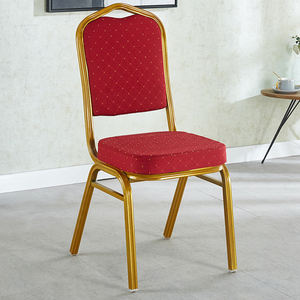 Silla Apilable para Invitados, Estructura de Hierro Reforzada y Acolchado de Esponja Suave para Salón de Actos, Aula, Capilla, Silla de Hotel Resistente - Product Image 2