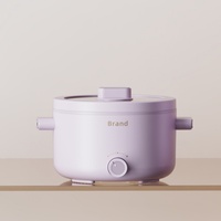 Pot électrique 2L Pot de nourriture pour bébé portable multi-cuiseur pour voyage, hôtel, petite famille, personne seule