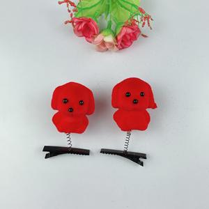 Fermaglio per capelli giallo anatra per bambini ragazze accessori per capelli di pollo in velluto simulato in gomma resistente - Product Image 3