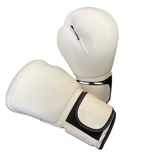 Guantes de boxeo con logo personalizado, guantes de boxeo deportivos transpirables y lisos, venta al por mayor