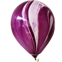 Ensemble de ballons en latex épaissi de 10 pouces, 2,2 g, écologiques, durables, en agate marbrée, confettis, pour la décoration de mariage, d'anniversaire ou de fête