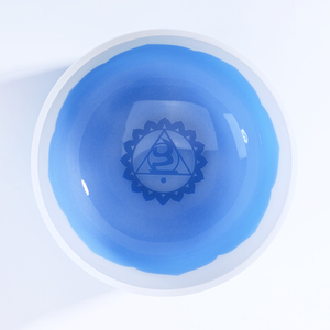 Juego <span class=keywords><strong>de</strong></span> 7 Cuencos Tibetanos <span class=keywords><strong>de</strong></span> Cristal <span class=keywords><strong>de</strong></span> Cuarzo Esmerilado con Diseño <span class=keywords><strong>de</strong></span> Loto Jinfang <span class=keywords><strong>de</strong></span> 8-14 Pulgadas para Sanación con Sonido y Canto Tibetano - Product Image 4