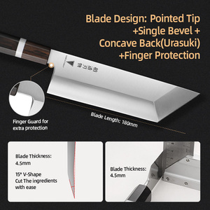 Ensemble de couteaux à sushi Goldcut en acier 7Cr17MoV, ensemble de couteaux à sashimi avec manche en bois, <span class=keywords><strong>couteau</strong></span> à thon, <span class=keywords><strong>couteau</strong></span> à saumon, Yanagiba, Sakimaru, Deba, Usuba, <span class=keywords><strong>couteau</strong></span> à trancher - Product Image 4
