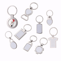 Décapsuleur porte-clés vintage en métal vierge pour sublimation, avec logo personnalisé, cadeau promotionnel d'entreprise, vente en gros usine