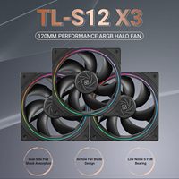 Ventilateur de refroidissement de boîtier PC haute performance Thermalright TL-S12 120 mm avec éclairage ARGB, noir et blanc