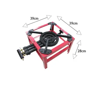 Single Burner Cast Iron Gas Stove Durable for Household Hotel and Outdoor Natural Gas Manual Power Source for Cooker
