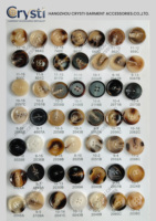 Botones Redondos de Resina con Logotipo Personalizado CRYSTI, Elegantes, Ecológicos, Pulidos, de 4 Agujeros, para Camisas y Trajes, de 10 mm a 25 mm, para Prendas de Vestir
