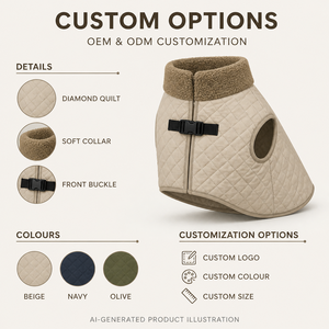 Diamond Quilted Wrap Dog Vest dog outfitspet <b>clothes</b> oem pet <b>clothes</b> Windproof Warm Sleeveless Pet Waistcoat - Product Image 2