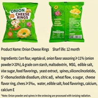 Snacks de queso inflados semiblandos con sabor a cebolla, sin grasas trans, salados, 35g, para fiestas KTV, uso doméstico y ocio - Directo de fábrica