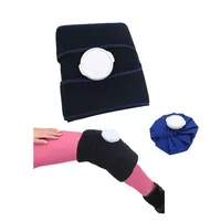 Sac à eau et enveloppe de soutien pour blessure au genou et à la jambe, coussinets de glace légers avec compression réutilisable Pack thérapie par le froid entorses musculaires