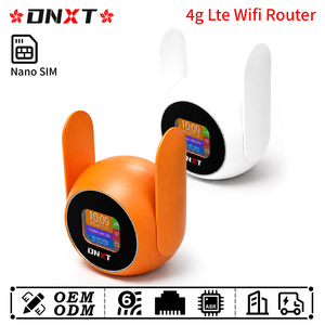 เราเตอร์ DNXT wifi 6 รุ่นมินิ LTE Cat4 โมเด็ม 4g wifi 2.4GHz 300Mbps พร้อมจอ LCD แสดงเวลาและวันที่ เราเตอร์ wi-fi 6 สำหรับใช้งานในสำนักงาน - Product Image 1