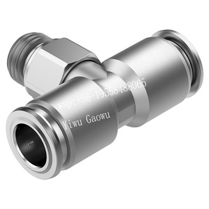 Conector de Empuje Original FESTOs NPQR-T-G18-Q6 8085692, Rosca Macho G1/8, Tubo de 6 mm de Diámetro Exterior, Acero Inoxidable, Tipo T - Product Image 2