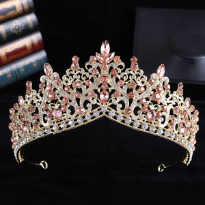 Tiara de boda al por mayor, corona, accesorios nupciales <span class=keywords><strong>para</strong></span> el cabello, tiaras y corona doradas y rojas <span class=keywords><strong>para</strong></span> <span class=keywords><strong>mujer</strong></span> - Product Image 5