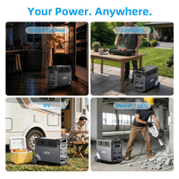 Station d'alimentation solaire portable ABOK Ark3600 3600W en gros, 3840Wh, 120-240V, système de panneaux solaires 400W, batterie LiFePO4, 4000 cycles