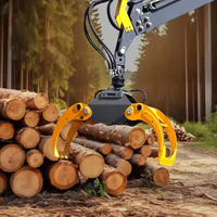 Grue de chargement de bois de 1T avec grappin à bois, ouverture de mâchoire maximale de 1500 mm, capacité de 5 à 10 tonnes, garantie d'un an, inspection vidéo, moteur