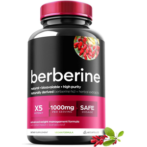 Biocaro Herbal Extract Supplements Berberine Hydrochloride HCL 400mg 500mg Cápsulas para adultos não para mulheres grávidas - Product Image 1