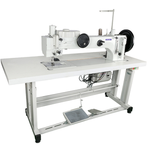 Machine à coudre industrielle à bras long, point noué, moteur électronique métallique, haute vitesse, usage intensif, modèle JL-366-76-12P - Product Image 1