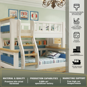 Litera de diseño moderno para niños, mueble para almacenamiento de escaleras con tobogán en gris - Product Image 4