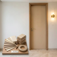 Porte intérieure en MDF style Instagram populaire, à jointure lisse, résistante aux taches, pour chambre à coucher, à battant simple