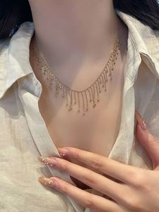 Collier ras du cou Xinfly en or véritable 18 carats, bijoux de mode avec artisanat en dentelle, environ 4 grammes, longueur 40+5 cm, chaînes fines - Product Image 5