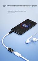 1x3.5mm à Type-C Femelle Aux Audio Jack Stéréo Écouteurs Audio Split Casque Adaptateur Câble Pour IOS Android Téléphone MP3