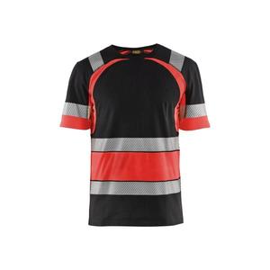 BLAKLADER - 342110309955XS T-shirt Noir/Rouge hi-vis-EAN 7330509620243 HI-VIS WORKWEAR - Product Image 1