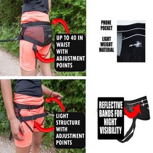 Doble gancho manos libres elástico correr perro plomo <span class=keywords><strong>Husky</strong></span> Mushing ejercicio Bikejoring perro Canicross Skijoring bolsa correr cinturón - Product Image 5