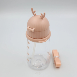Cute Goki Ruby <b>Water</b> <b>Bottle</b> 450ml Kids Drinking <b>Bottle</b> With Straw with Convenient Carrying <b>Strap</b> from Vietnam - Product Image 1