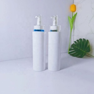 24 Teeth White PET Flat Shoulder Plastic <b>Bottle</b> With Acrylic Pump Head Lotion <b>Bottle</b> - Product Image 3