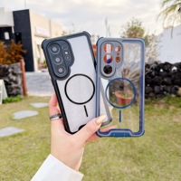 Coque Hybride 2-en-1 à Contraste de Couleurs pour Samsung S26 Ultra S25 S24, Chargement Sans Fil, en TPU et PC, Magnétique – Vente en Gros Usine
