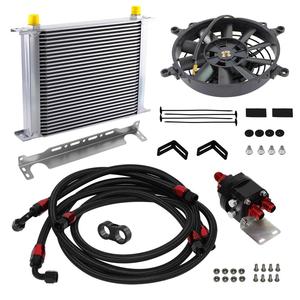 Bộ làm mát dầu đa năng AN8 30 hàng + Bộ chuyển đổi lọc dạng sandwich + Quạt đa năng 7 inch màu đen/xanh dương - Product Image 2