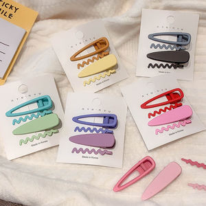 Grosir Fashion Korea Lucu Jepit Bergelombang Pesta Murni Warna-warni Ukuran Sedang Paduan Plastik Klip Rambut untuk Bayi Perempuan - Product Image 1