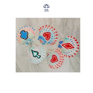 Painted Dot Half Shell Dry and Clean Scallop Shells Size 10-16cm for Decoration Blue Lotus +84 767 550 132 - Product Image 1