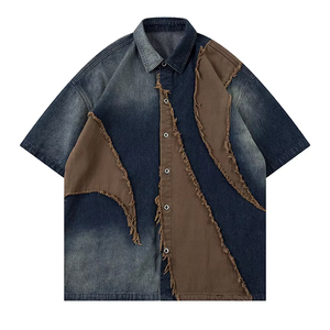 Streetwear <span class=keywords><strong>giacca</strong></span> <span class=keywords><strong>camicia</strong></span> in Denim <span class=keywords><strong>Oversize</strong></span>-stile Vintage americano - Product Image 1