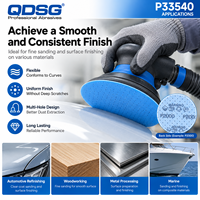 P33540 150mm Mavi Esnek Köpük Zımpara Diski P600-P3000 Çok Delikli Islak Kuru Zımpara Diski Otomotiv Boya Yenileme İçin