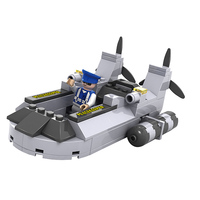 Jouets de construction éducatifs COGO 8 en 1 Plus 3 en 1 pour enfants, navire de guerre multi-assemblable, transformation de blocs de construction