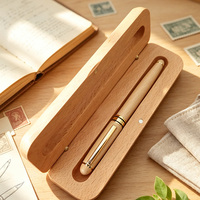 Boîte de rangement magnétique à ouverture rabattable pour stylo, étui portable à fente unique pour outils d'écriture, idéal pour cadeau d'affaires, gravure personnalisée