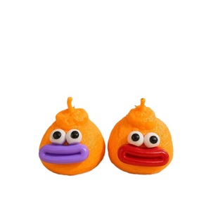 Jouet Squishy Anti-Stress à Rebond Lent, à Presser, avec Expressions Créatives, Drôles, Mignonnes et Originales, en Forme de Bâtiment Orange - Product Image 1