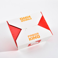 Boîtes à emporter personnalisées en carton jetable pour frites et chips, avec logo, finition mate et impression invisible