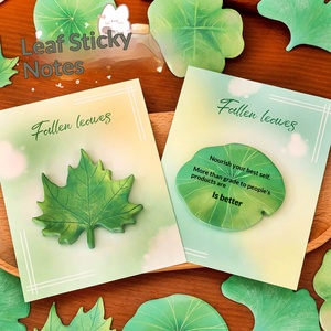 Bloc-notes adhésifs en forme de feuille d'érable pour étudiants, papier à messages réutilisable, design attrayant - Product Image 4