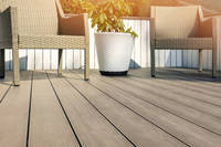 DEMAX Best-seller Extérieur WPC Trou Carré Étanche et Anti-corrosion WPC Plancher Pont Cour WPC Terrasse